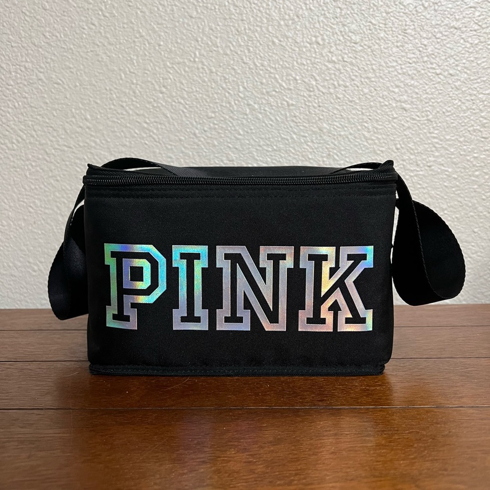 PINK Insulated Lunchbox Black w/ Silver Logo